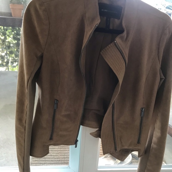 Bcbgmaxazria light brown suede S jacket - Picture 6 of 7